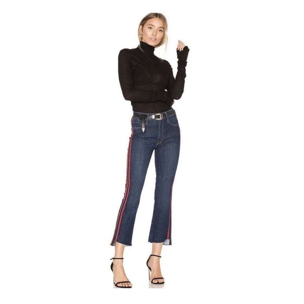 MOTHER Insider Crop Step Fray Speed Racer Jeans Size 26 - Picture 3 of 9